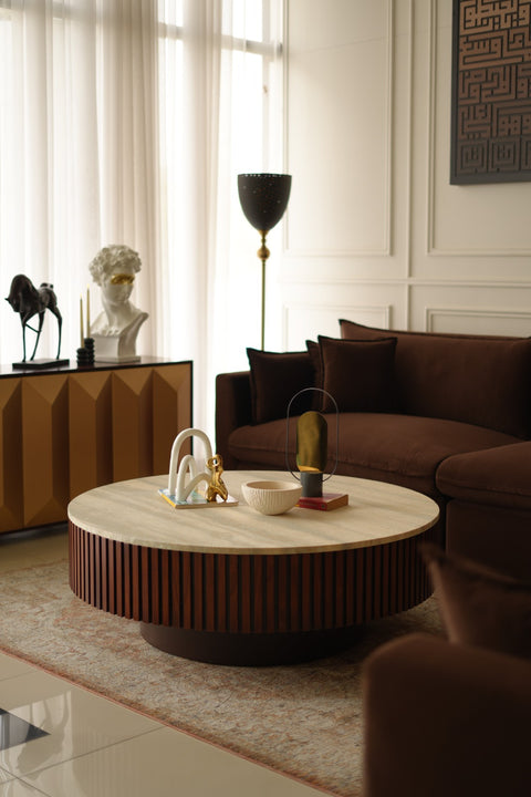 Cart Wheel Center Table