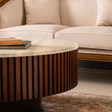 Cart Wheel Center Table